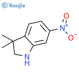 3,3-dimethyl-6-nitro-indoline structure