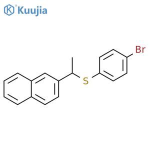 2-[1-[(4-Bromophenyl)thio]ethyl]naphthalene structure