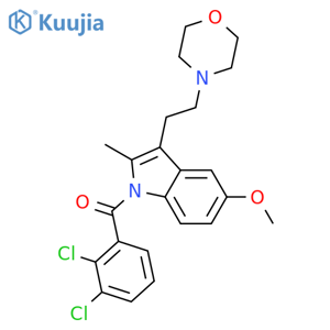 1-(2,3-Dichlorobenzoyl)-5-methoxy-2-methyl-3-2-(4-morpholinyl)ethyl-1H-indole structure