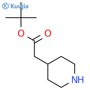 tert-Butyl 2-(piperidin-4-yl)acetate structure