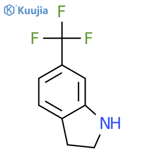 6-(trifluoromethyl)-2,3-dihydro-1H-indole structure