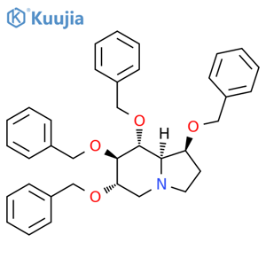 Indolizine, octahydro-1,6,7,8-tetrakis(phenylmethoxy)-, (1S,6S,7R,8R,8aR)- structure