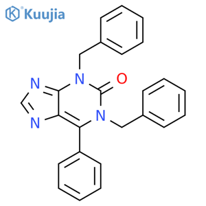 2H-Purin-2-one, 1,3-dihydro-6-phenyl-1,3-bis(phenylmethyl)- structure