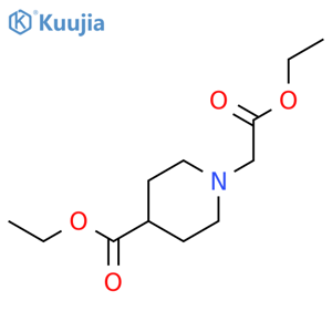 Ethyl 1-\u200b(2-\u200bEthoxy-\u200b2-\u200boxoethyl)\u200b-\u200b4-\u200bpiperidinecarboxylat\u200be structure