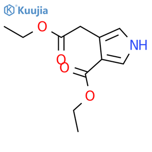 1H-Pyrrole-3-aceticacid, 4-(ethoxycarbonyl)-, ethyl ester structure