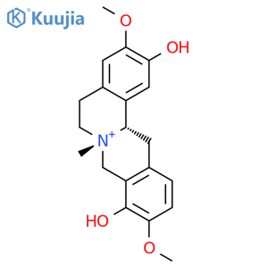 6H-Dibenzo[a,g]quinolizinium,5,8,13,13a-tetrahydro-2,9-dihydroxy-3,10-dimethoxy-7-methyl-, (7S,13aS)- structure