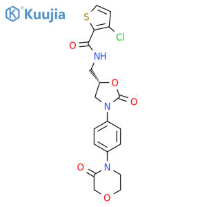 3-Chloro-N-(5S)-2-oxo-3-4-(3-oxo-4-morpholinyl)phenyl-5-oxazolidinylmethyl-2-thiophenecarboxamide structure