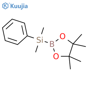 dimethyl(phenyl)(4,4,5,5-tetramethyl-1,3,2-dioxaborolan-2-yl)silane structure