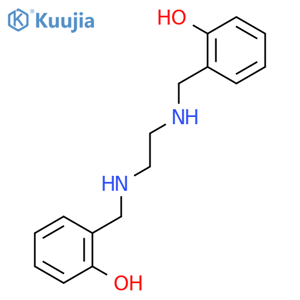 2,2'-((Ethane-1,2-diylbis(azanediyl))bis(methylene))diphenol structure