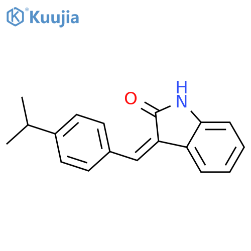 2H-Indol-2-one,1,3-dihydro-3-[[4-(1-methylethyl)phenyl]methylene]- structure