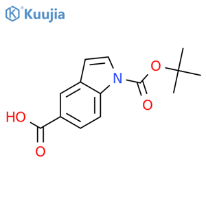 1-(tert-Butoxycarbonyl)-1H-indole-5-carboxylic acid structure