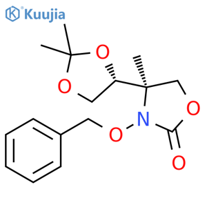 2-Oxazolidinone, 4-[(4R)-2,2-dimethyl-1,3-dioxolan-4-yl]-4-methyl-3-(phenylmethoxy)-, (4R)- structure