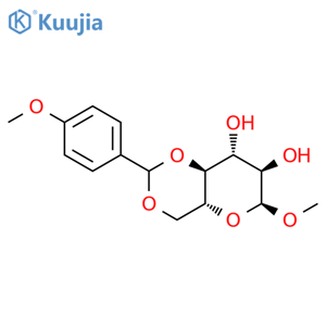 α-D-Glucopyranoside, methyl 4,6-O-[(4-methoxyphenyl)methylene]- structure