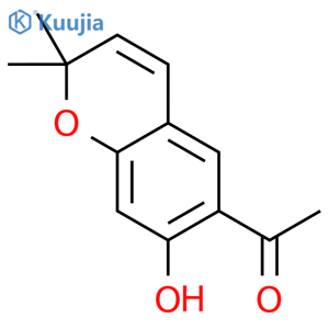 Ethanone,1-(7-hydroxy-2,2-dimethyl-2H-1- benzopyran-6-yl)- structure