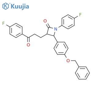 (3R,4S)-4-4-(Benzyloxy)phenyl-1-(4-fluorophenyl)-3-3-(4-fluorophenyl)-3-oxopropylazetidin-2-one structure