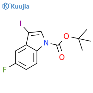 Tert-Butyl 5-fluoro-3-iodo-1H-indole-1-carboxylate structure