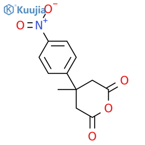 2H-Pyran-2,6(3H)-dione,dihydro-4-methyl-4-(4-nitrophenyl)- structure