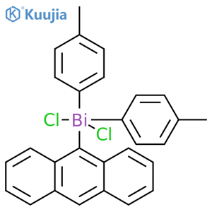 Bismuth, 9-anthracenyldichlorobis(4-methylphenyl)- structure