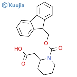 (R)-(1-Fmoc-piperidin-2-YL)-acetic acid structure