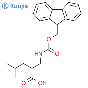 Fmoc-(S)-2-(aminomethyl)-4-methylpentanoic acid structure