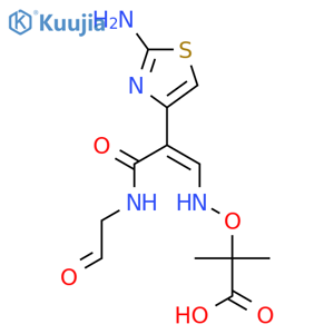 (E)-2-(((2-(2-Aminothiazol-4-yl)-3-oxo-3-((2-oxoethyl)amino)prop-1-en-1-yl)amino)oxy)-2-methylpropanoic Acid structure