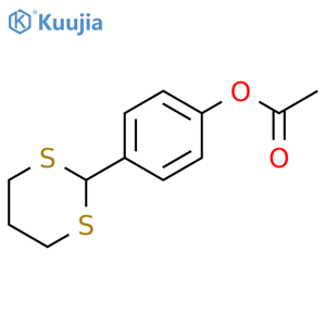 Phenol, 4-(1,3-dithian-2-yl)-, acetate structure