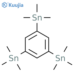 Stannane, 1,3,5-benzenetriyltris[trimethyl- structure