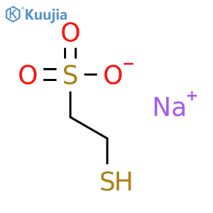 Sodium 2-mercaptoethanesulfonate structure