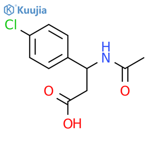 N-Acetyl-2-(4-chlorophenyl)-dl-β-alanine structure