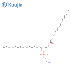 9-Octadecenoic acid,(1R)-1-[[[(2-aminoethoxy)hydroxyphosphinyl]oxy]methyl]-1,2-ethanediylester, (9E,9'E)- structure