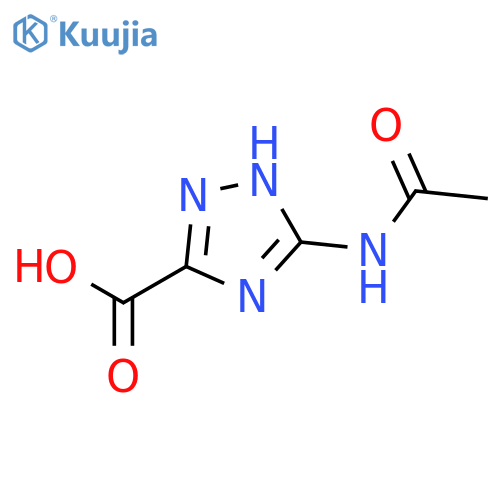 5-Acetamido-1H-1,2,4-triazole-3-carboxylic acid structure