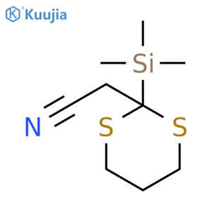 1,3-Dithiane-2-acetonitrile, 2-(trimethylsilyl)- structure