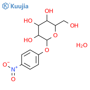 4-Nitrophenyl b-D-galactopyranoside hydrate structure