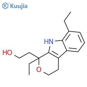 Pyrano[3,4-b]indole-1-ethanol, 1,8-diethyl-1,3,4,9-tetrahydro- structure