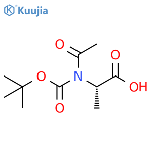 N-Acetyl-N-[(1,1-dimethylethoxy)carbonyl]-L-alanine structure
