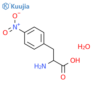 (S)-2-Amino-3-(4-nitrophenyl)propanoic acid hydrate structure