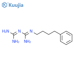 1-(diaminomethylidene)-2-(4-phenylbutyl)guanidine;hydrochloride structure