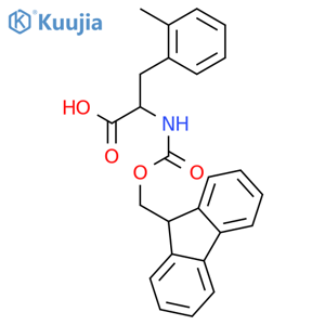 (S)-2-((((9H-Fluoren-9-yl)methoxy)carbonyl)amino)-3-(o-tolyl)propanoic acid structure