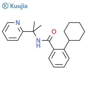 2-Cyclohexyl-N-[1-methyl-1-(2-pyridinyl)ethyl]benzamide structure