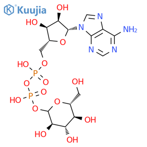 Adenosine 5'-(trihydrogen diphosphate), P'-α-D-glucopyranosyl ester structure