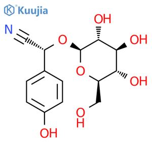 Benzeneacetonitrile, a-(b-D-glucopyranosyloxy)-4-hydroxy-, (aR)- structure