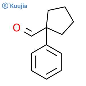 1-phenylcyclopentane-1-carbaldehyde structure