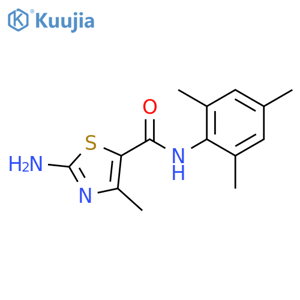 2-amino-4-methyl-N-(2,4,6-trimethylphenyl)-1,3-thiazole-5-carboxamide structure