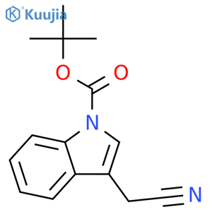 Tert-Butyl 3-(cyanomethyl)-1H-indole-1-carboxylate structure