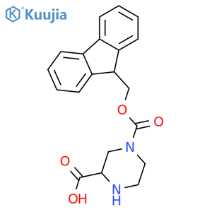 4-Fmoc-piperazine-2-carboxylic acid structure