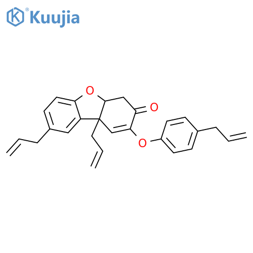 4a,9b-Dihydro-8,9b-di-2-propen-1-yl-2-[4-(2-propen-1-yl)phenoxy]-3(4H)-dibenzofuranone structure