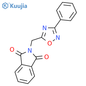 2-[(3-phenyl-1,2,4-oxadiazol-5-yl)methyl]-2,3-dihydro-1H-isoindole-1,3-dione structure