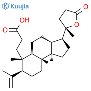 1H-Benz[e]indene-6-propanoic acid,dodecahydro-6,9a,9b-trimethyl-7-[(1S)- 1-methylethenyl]-3-(tetrahydro-2-methyl-5- oxo-2-furanyl)-,(3S,3aR,5aR,6S,7R,9aR,- 9bR)- structure