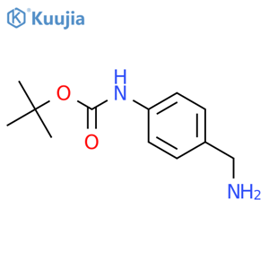 Tert-butyl N-[4-(aminomethyl)phenyl]carbamate structure