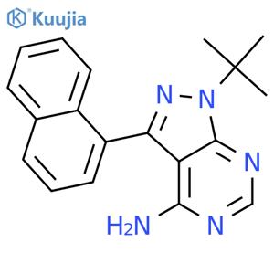 4-Amino-1-tert-butyl-3-(1’-naphthyl)pyrazolo3,4-dpyrimidine structure